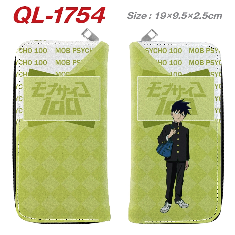 Mob Psycho 100 Animation perimeter long zipper wallet 19.5x9.5x2.5cm QL-1754