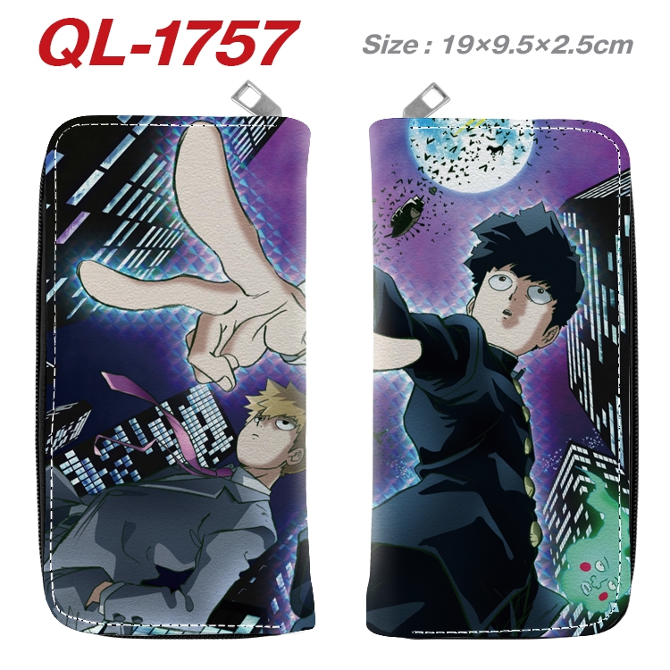 Mob Psycho 100 Animation perimeter long zipper wallet 19.5x9.5x2.5cm QL-1757