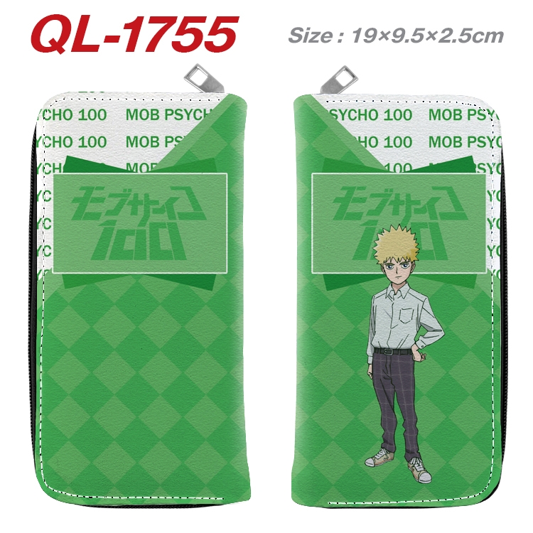 Mob Psycho 100 Animation perimeter long zipper wallet 19.5x9.5x2.5cm  QL-1755