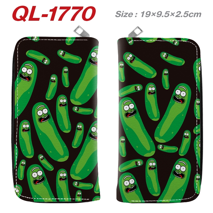 Rick and Morty Animation perimeter long zipper wallet 19.5x9.5x2.5cm QL-1770