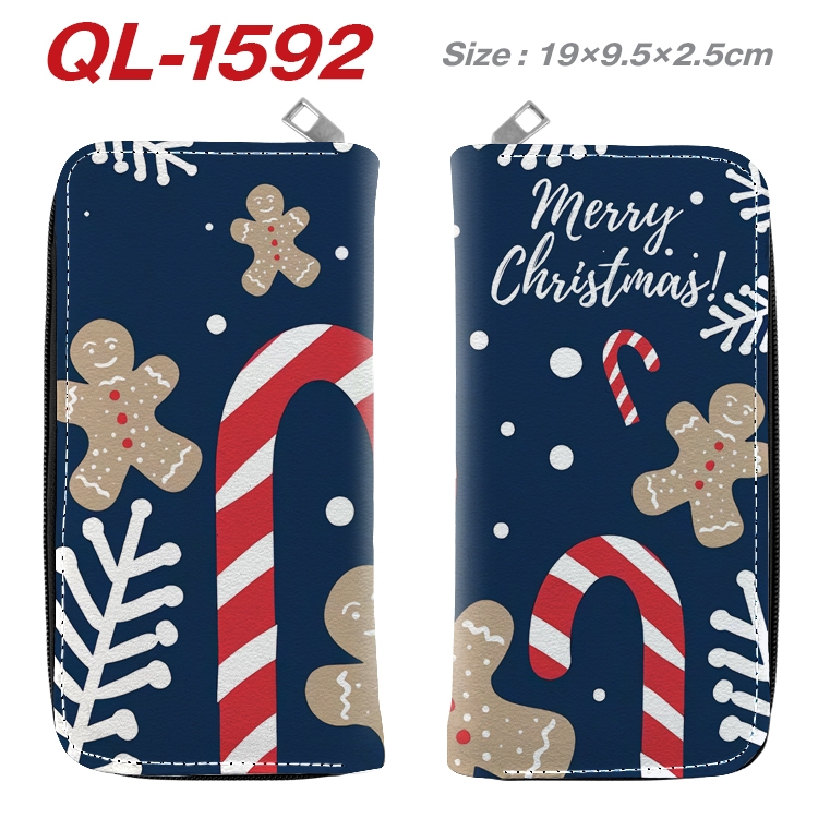 Christmas Cartoon perimeter long zipper wallet 19.5x9.5x2.5cm  QL-1592