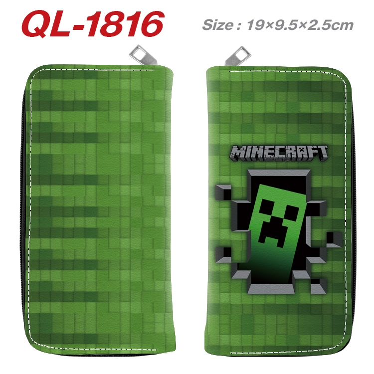 Minecraft Animation perimeter long zipper wallet 19.5x9.5x2.5cm QL-1816