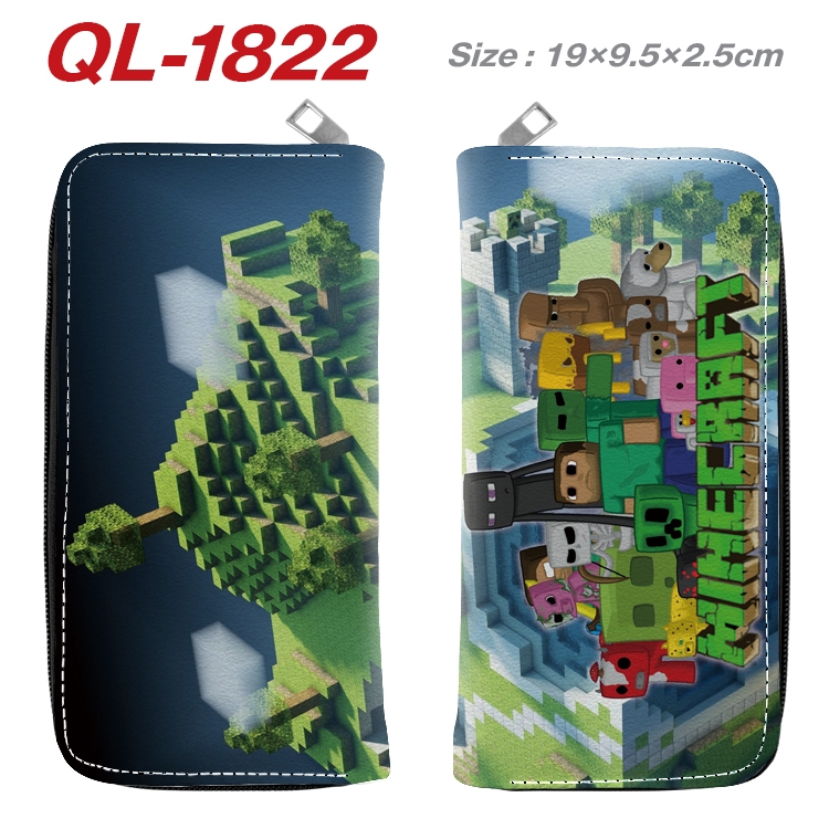 Minecraft Animation perimeter long zipper wallet 19.5x9.5x2.5cm  QL-1822