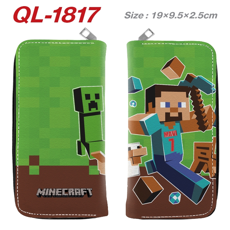 Minecraft Animation perimeter long zipper wallet 19.5x9.5x2.5cm QL-1817