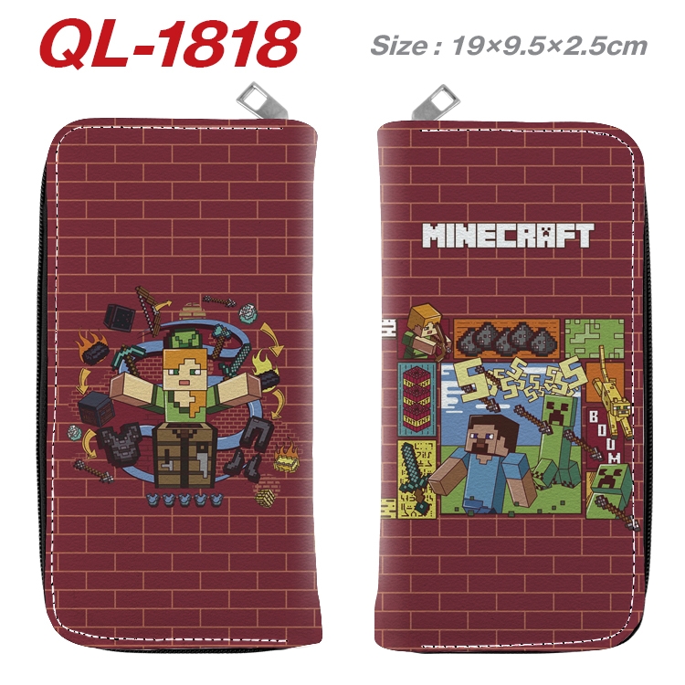 Minecraft Animation perimeter long zipper wallet 19.5x9.5x2.5cm  QL-1818