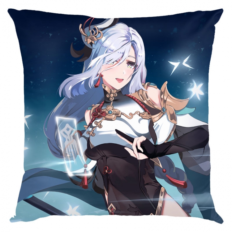 Genshin Impact Anime square full-color pillow cushion 45X45CM NO FILLING Y1-219