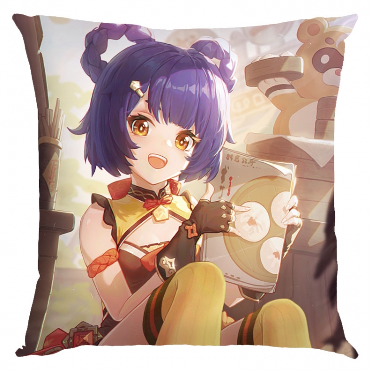 Genshin Impact Anime square full-color pillow cushion 45X45CM NO FILLING Y1-297