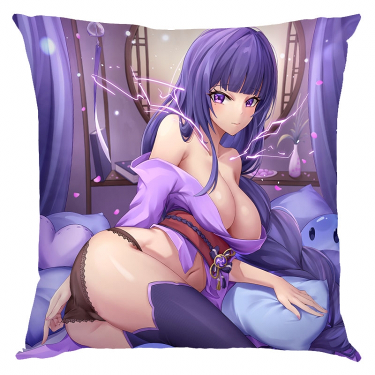 Genshin Impact Anime square full-color pillow cushion 45X45CM NO FILLING Y1-216