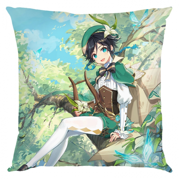 Genshin Impact Anime square full-color pillow cushion 45X45CM NO FILLING  Y1-222