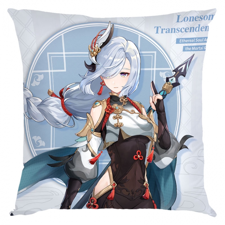 Genshin Impact Anime square full-color pillow cushion 45X45CM NO FILLING Y1-264