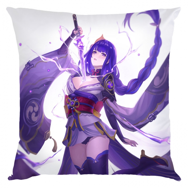 Genshin Impact Anime square full-color pillow cushion 45X45CM NO FILLING Y1-249