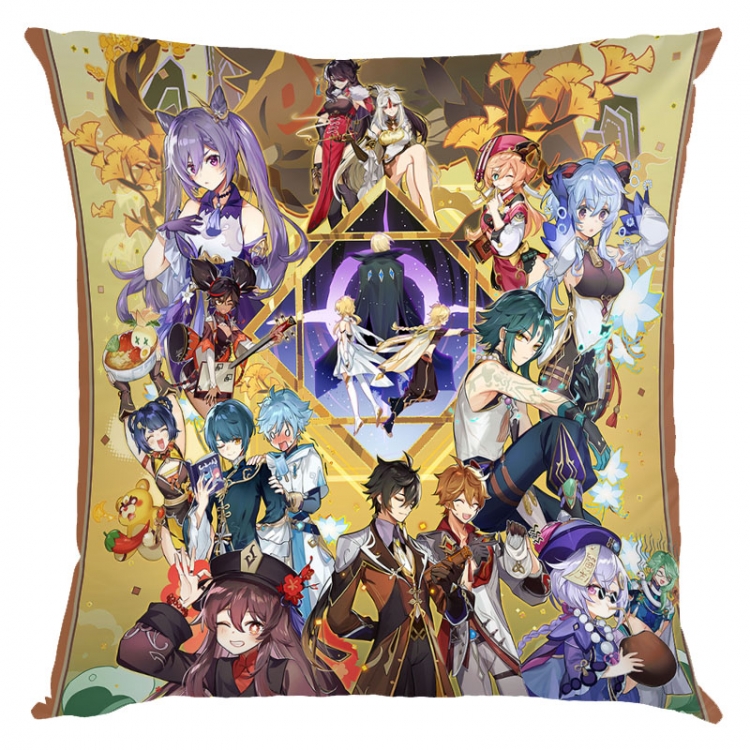 Genshin Impact Anime square full-color pillow cushion 45X45CM NO FILLING Y1-245