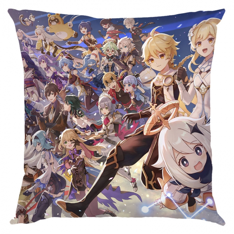 Genshin Impact Anime square full-color pillow cushion 45X45CM NO FILLING Y1-232