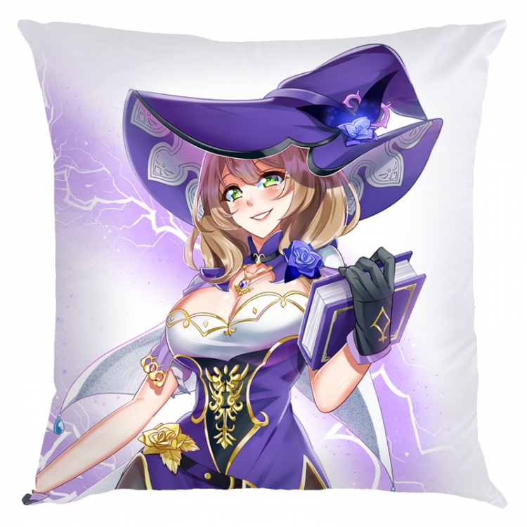 Genshin Impact Anime square full-color pillow cushion 45X45CM NO FILLING Y1-214