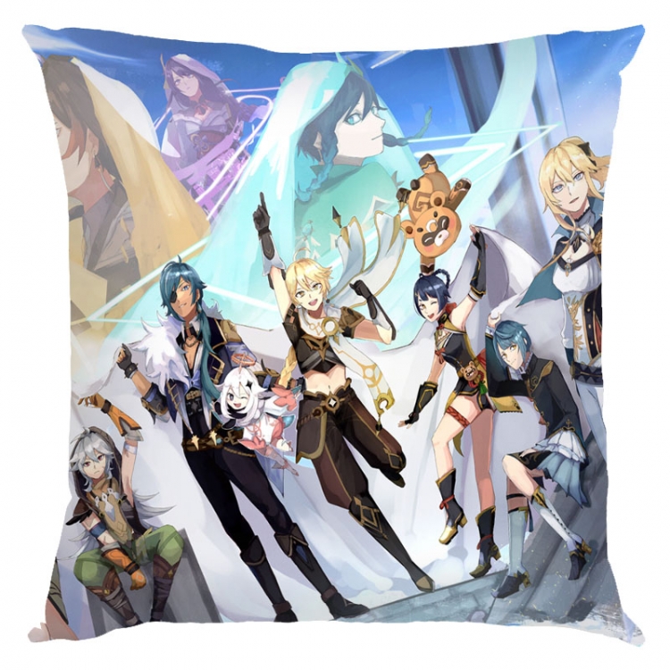 Genshin Impact Anime square full-color pillow cushion 45X45CM NO FILLING Y1-235