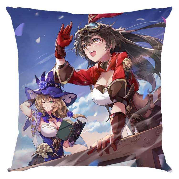 Genshin Impact Anime square full-color pillow cushion 45X45CM NO FILLING  Y1-209