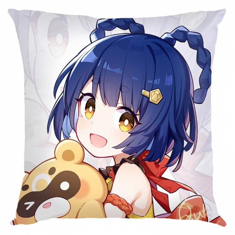 Genshin Impact Anime square full-color pillow cushion 45X45CM NO FILLING Y1-296