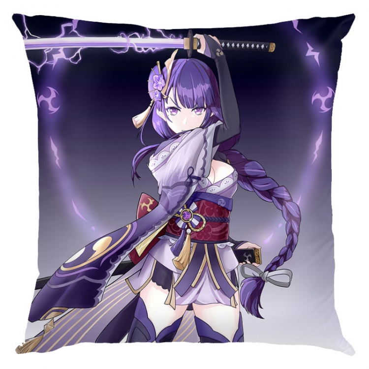 Genshin Impact Anime square full-color pillow cushion 45X45CM NO FILLING Y1-247