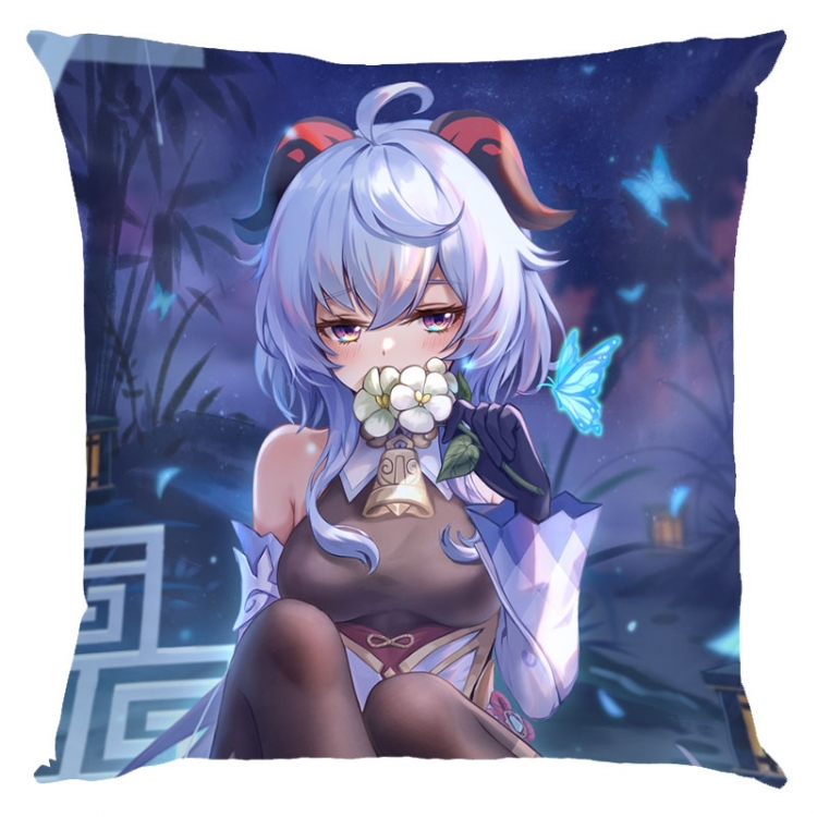 Genshin Impact Anime square full-color pillow cushion 45X45CM NO FILLING Y1-205