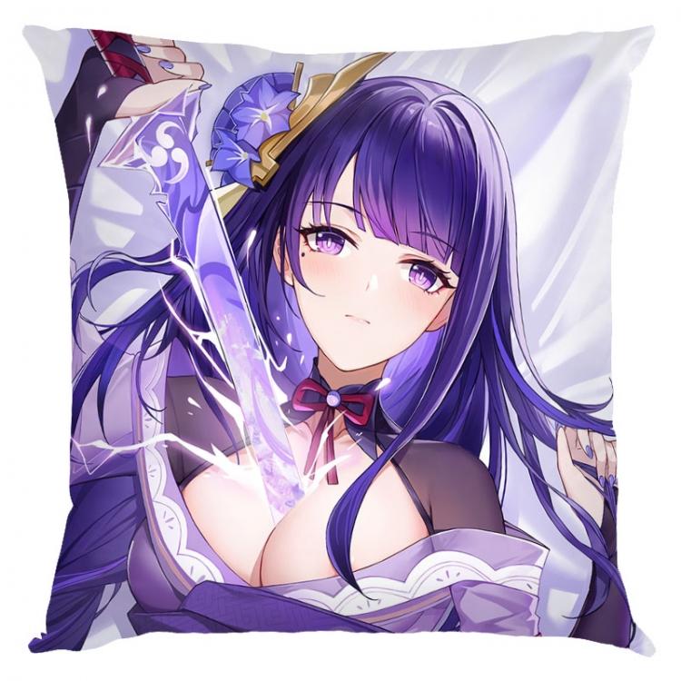 Genshin Impact Anime square full-color pillow cushion 45X45CM NO FILLING  Y1-298