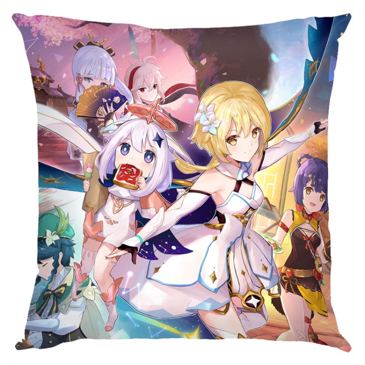 Genshin Impact Anime square full-color pillow cushion 45X45CM NO FILLING Y1-239