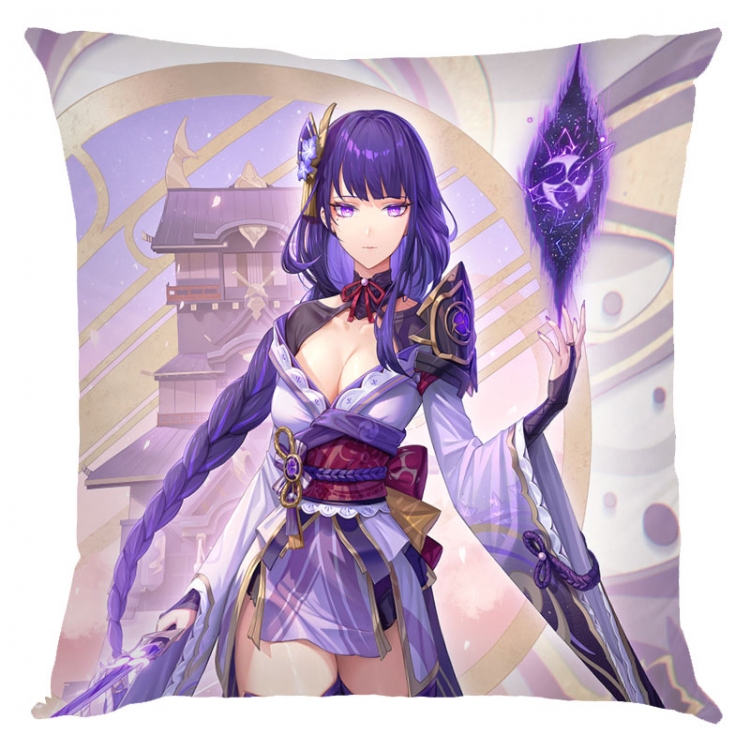 Genshin Impact Anime square full-color pillow cushion 45X45CM NO FILLING Y1-251