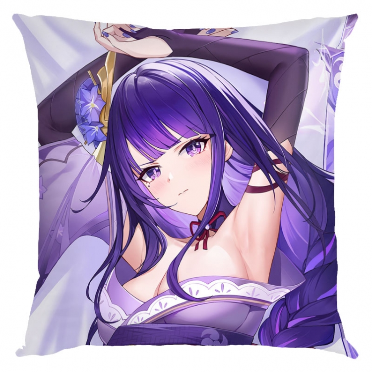 Genshin Impact Anime square full-color pillow cushion 45X45CM NO FILLING Y1-299