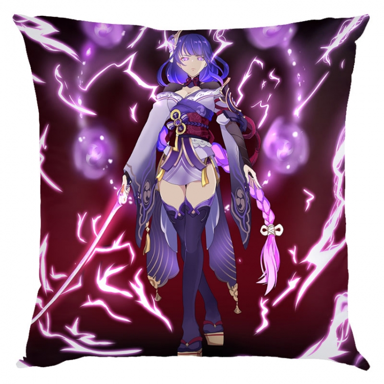 Genshin Impact Anime square full-color pillow cushion 45X45CM NO FILLING Y1-259