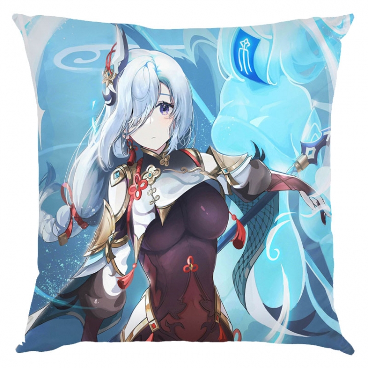 Genshin Impact Anime square full-color pillow cushion 45X45CM NO FILLING Y1-266