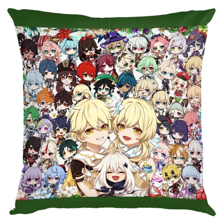 Genshin Impact Anime square full-color pillow cushion 45X45CM NO FILLING Y1-228