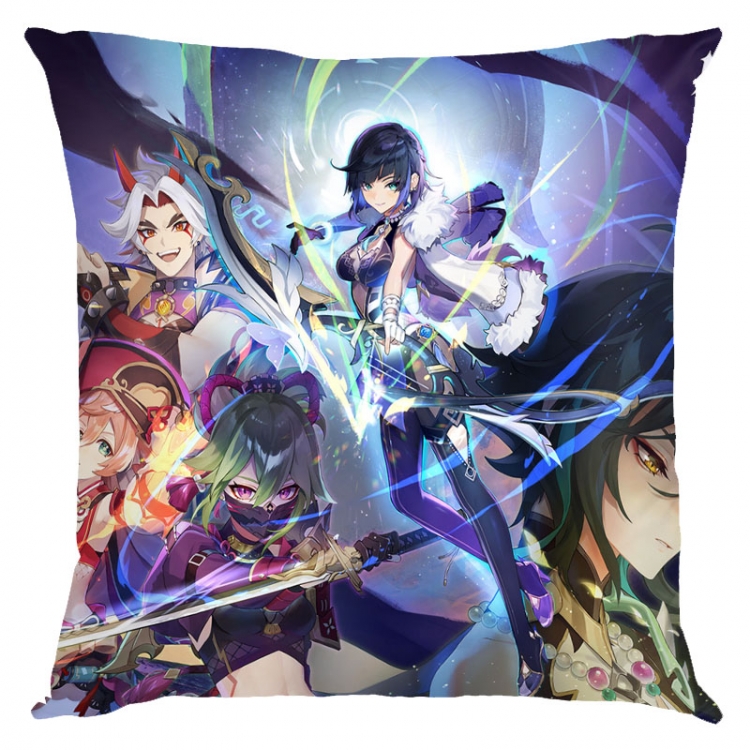 Genshin Impact Anime square full-color pillow cushion 45X45CM NO FILLING  Y1-334