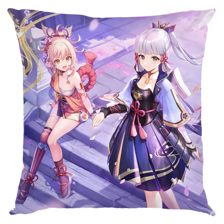 Genshin Impact Anime square full-color pillow cushion 45X45CM NO FILLING Y1-360