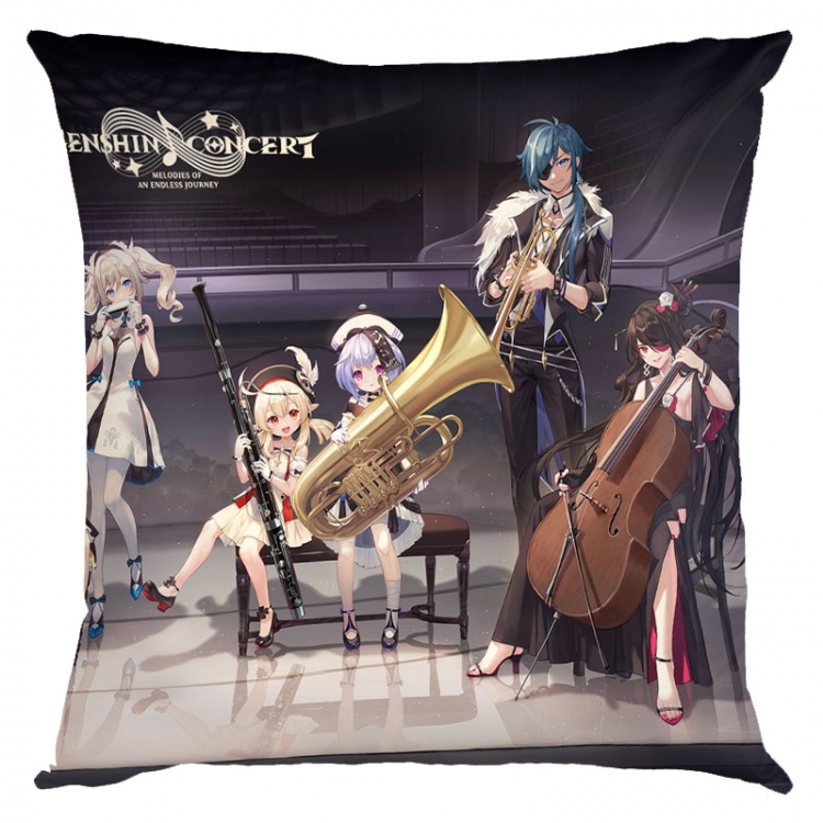 Genshin Impact Anime square full-color pillow cushion 45X45CM NO FILLING Y1-370B