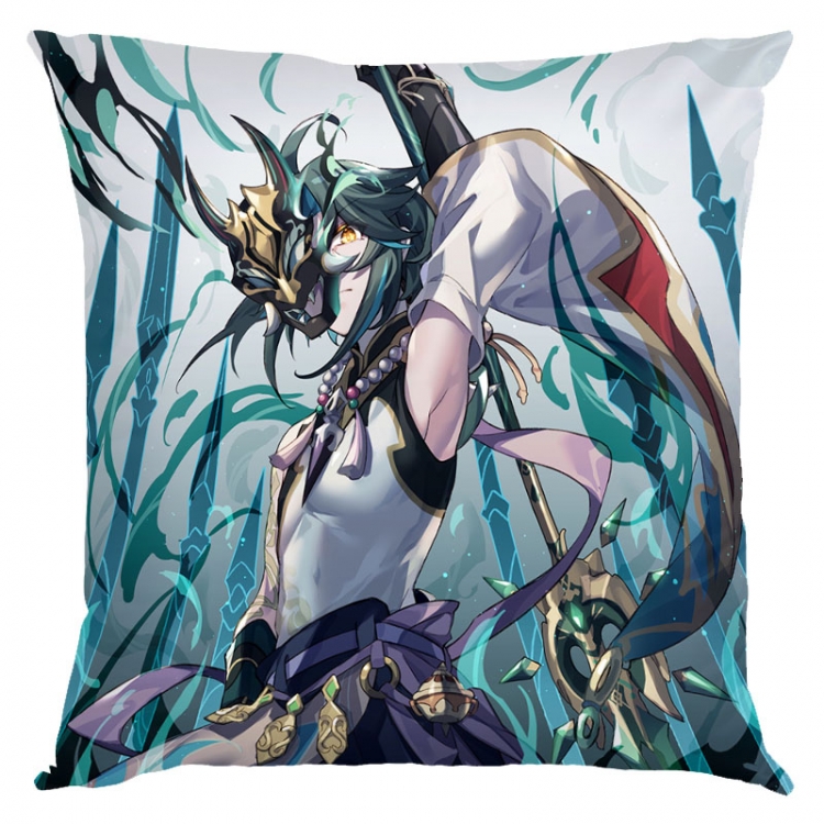 Genshin Impact Anime square full-color pillow cushion 45X45CM NO FILLING Y1-305