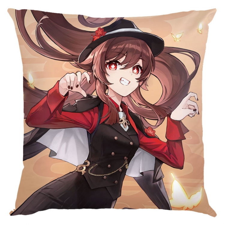 Genshin Impact Anime square full-color pillow cushion 45X45CM NO FILLING Y1-361