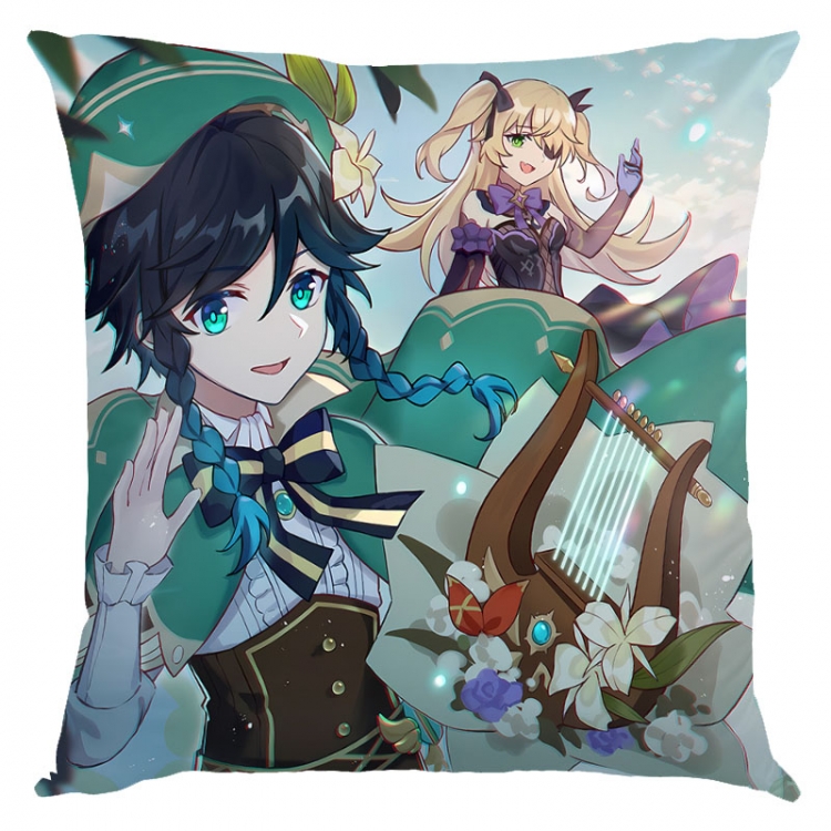 Genshin Impact Anime square full-color pillow cushion 45X45CM NO FILLING Y1-369