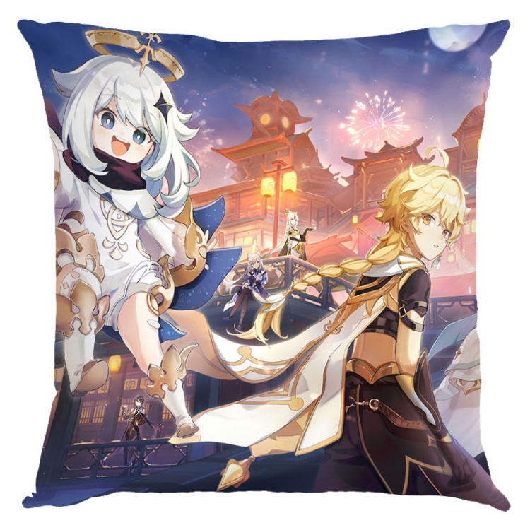 Genshin Impact Anime square full-color pillow cushion 45X45CM NO FILLING Y1-386