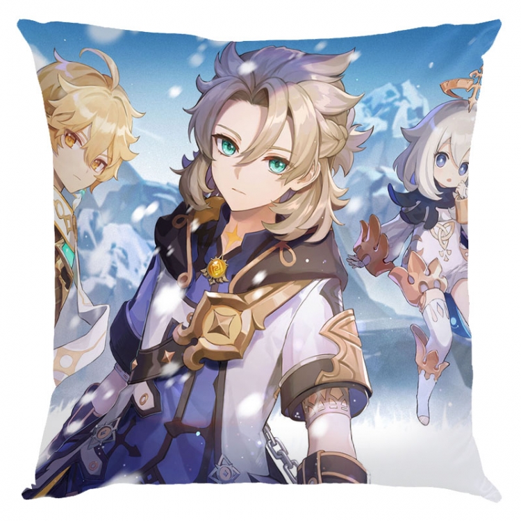 Genshin Impact Anime square full-color pillow cushion 45X45CM NO FILLING  Y1-348