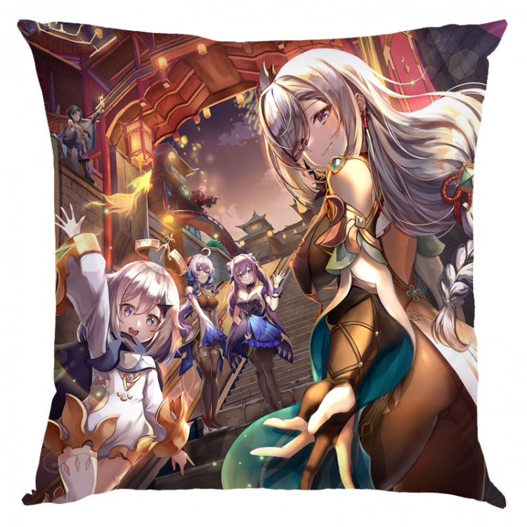 Genshin Impact Anime square full-color pillow cushion 45X45CM NO FILLING Y1-302