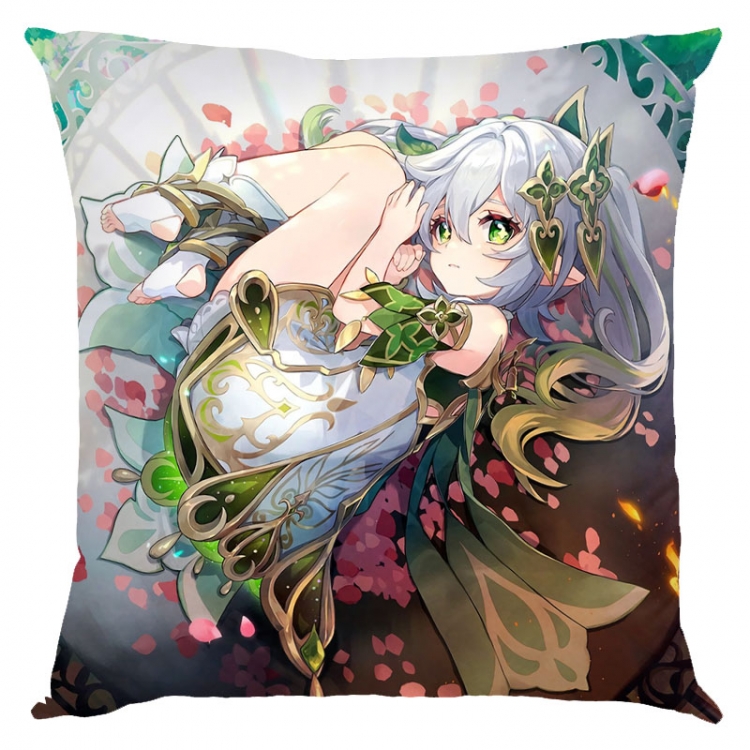 Genshin Impact Anime square full-color pillow cushion 45X45CM NO FILLING  Y1-368