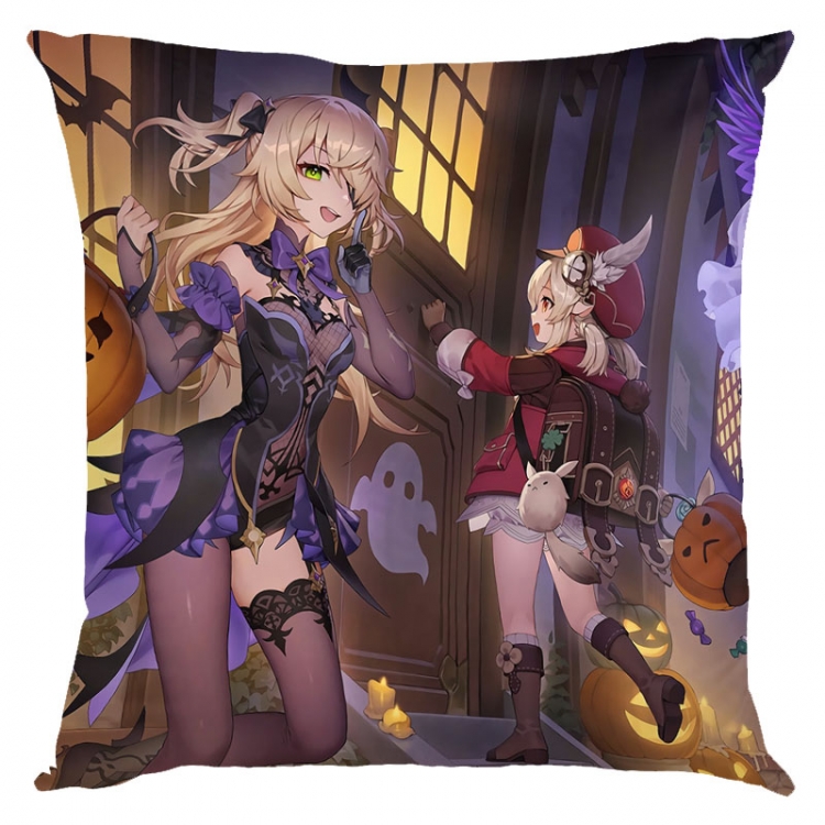 Genshin Impact Anime square full-color pillow cushion 45X45CM NO FILLING  Y1-366