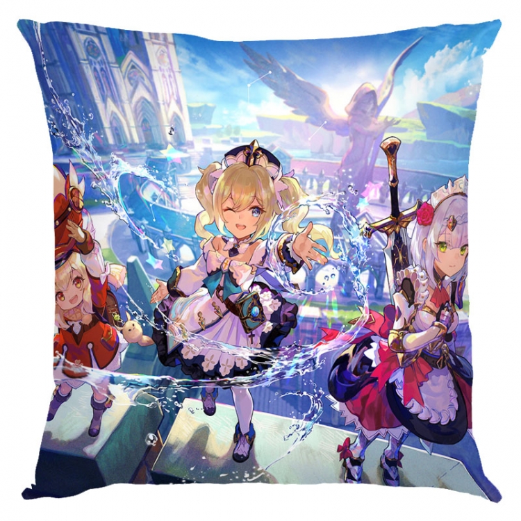 Genshin Impact Anime square full-color pillow cushion 45X45CM NO FILLING Y1-384