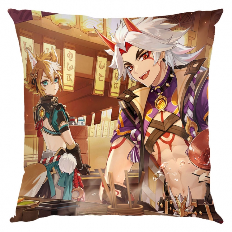 Genshin Impact Anime square full-color pillow cushion 45X45CM NO FILLING  Y1-349