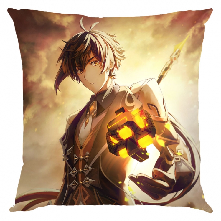 Genshin Impact Anime square full-color pillow cushion 45X45CM NO FILLING Y1-310