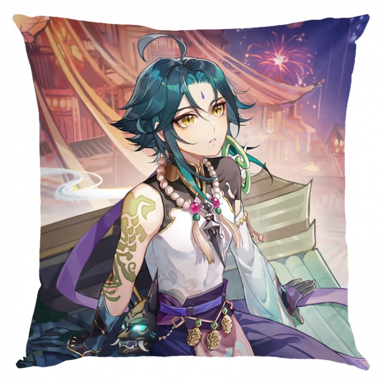 Genshin Impact Anime square full-color pillow cushion 45X45CM NO FILLING  Y1-307