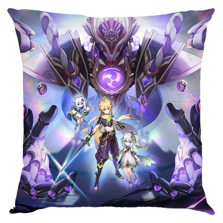 Genshin Impact Anime square full-color pillow cushion 45X45CM NO FILLING  Y1-319