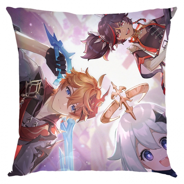 Genshin Impact Anime square full-color pillow cushion 45X45CM NO FILLING  Y1-342