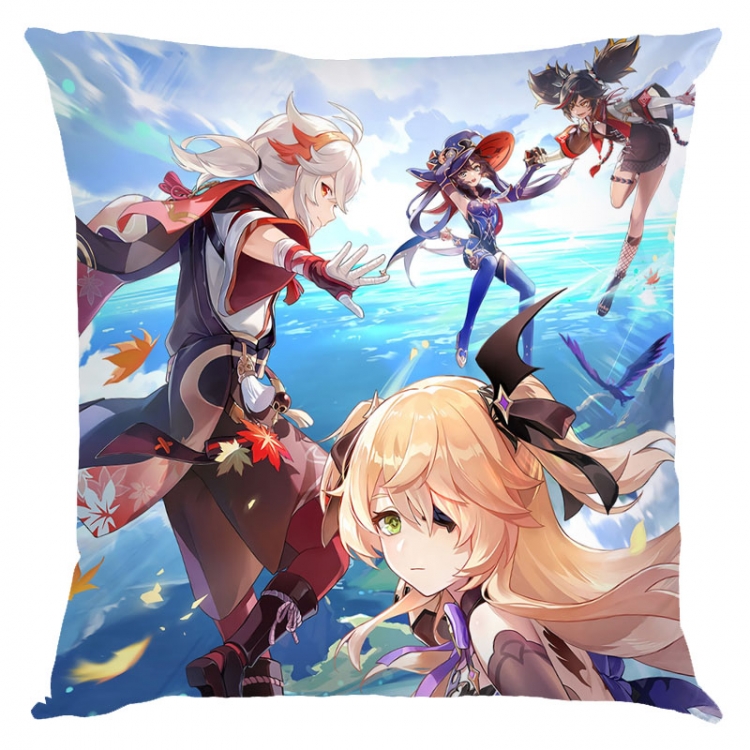 Genshin Impact Anime square full-color pillow cushion 45X45CM NO FILLING  Y1-332