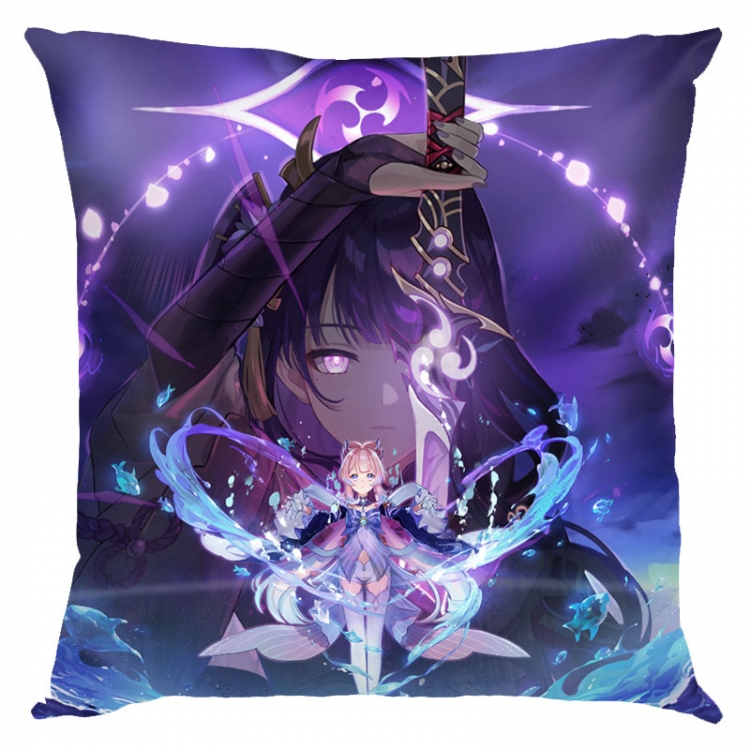 Genshin Impact Anime square full-color pillow cushion 45X45CM NO FILLING Y1-330