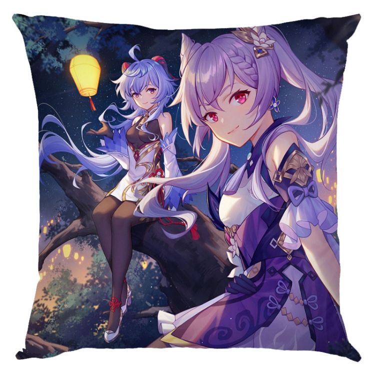 Genshin Impact Anime square full-color pillow cushion 45X45CM NO FILLING Y1-388